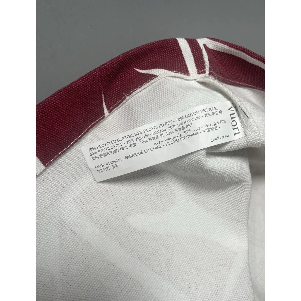 Vuori Oversized Tote Bag Holiday 25 Limited Edition Strawberry Red / White